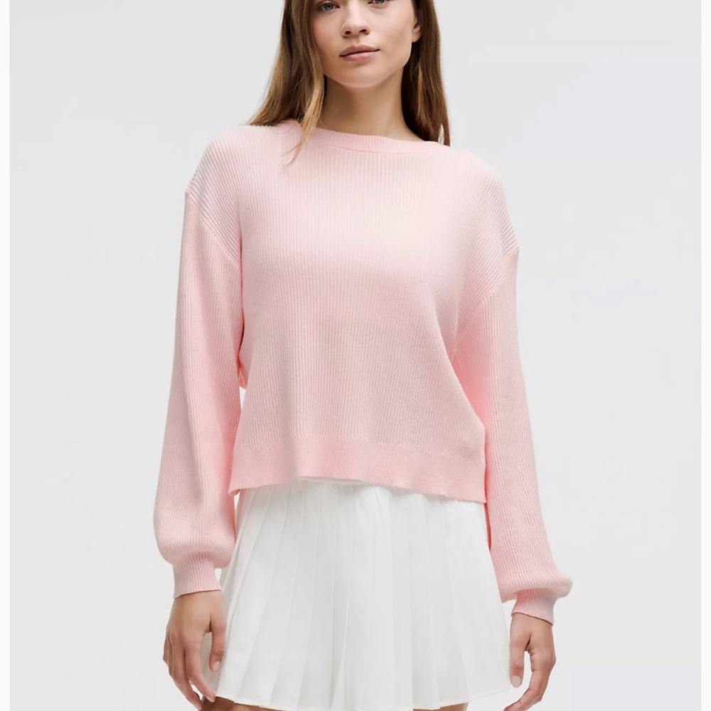 ABERCROMBIE AND FITCH Pink Ribbed Women's Sweater